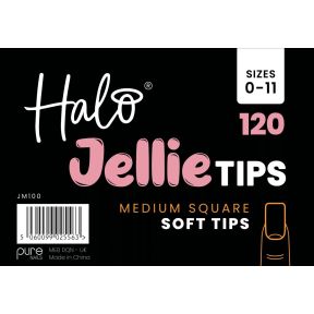 Halo Jellie Tips Med Square120 Sizes 0-11